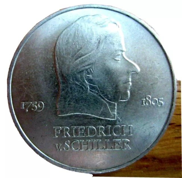 Klassiker VEB Münze DDR A 20 Mark Gedenkmünze: 1972 Friedrich von Schiller (ss)