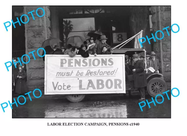 OLD 8x6 PHOTO AUSTRALIAN LABOR PARTY ELECTION c1940