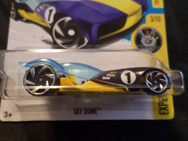 Hw Hot Wheels 2017 Hw Experimotors #3/10 Sky Dome Hotwheels Blue/Yellow Vhtf