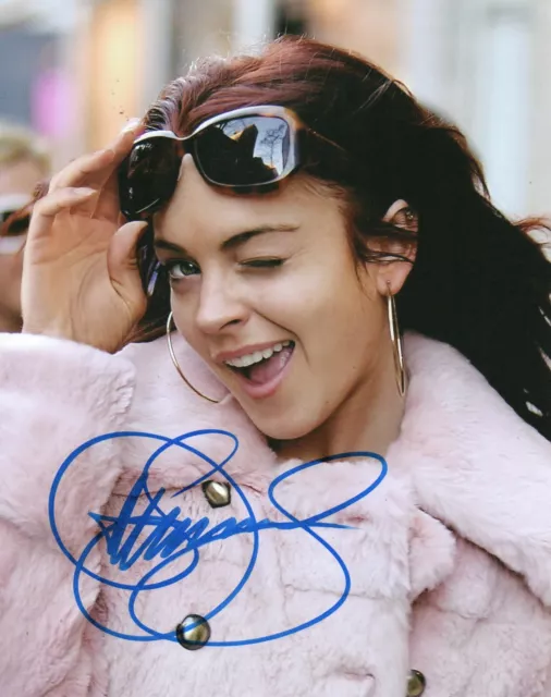 LINDSAY LOHAN @@ MEAN GIRLS L@@K Autograph Hand Signed 8"x 10" Photo COA