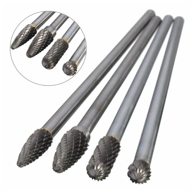 Double Cut 6mm Carbide Cutter Long Reach 150mm Length for CNC Engraving