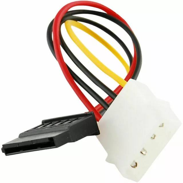 10Pcs IDE/Molex 4-Pin Male To Serial ATA SATA 15-Pin Female Power Adapter Cable