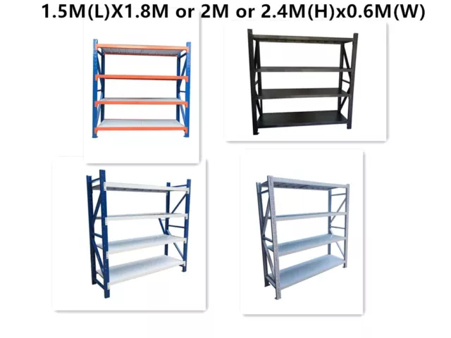 1.5M Length Garage Warehouse Metal Steel Storage Shelves Racking Racks Shelving