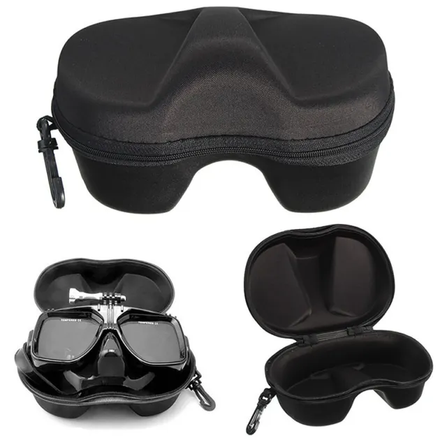 Diving Glasses Storage Box Scuba Snorkeling Set Face Cover Snorkel Zipper Cas F3