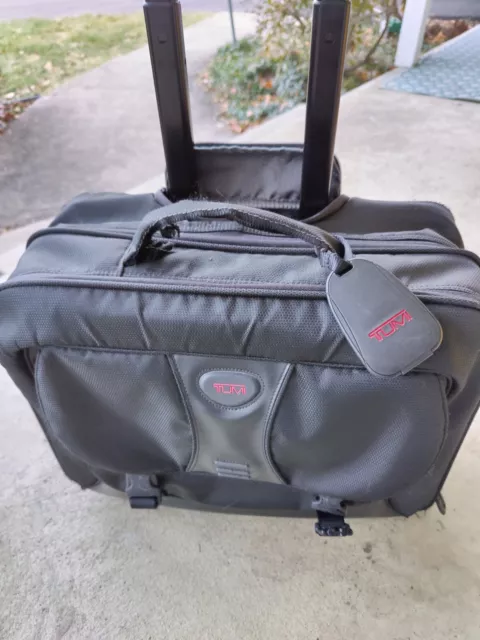 Tumi - 2 Wheel Rolling Carry On / Briefcase / Laptop Type Bag/ Garment/ Clothes
