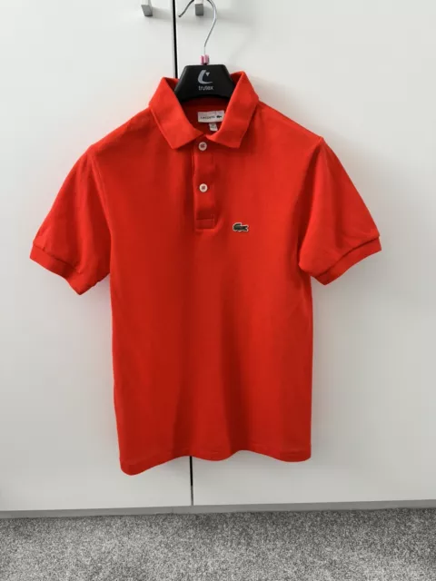 Boys Lacoste Polo Shirt Age 10 Red