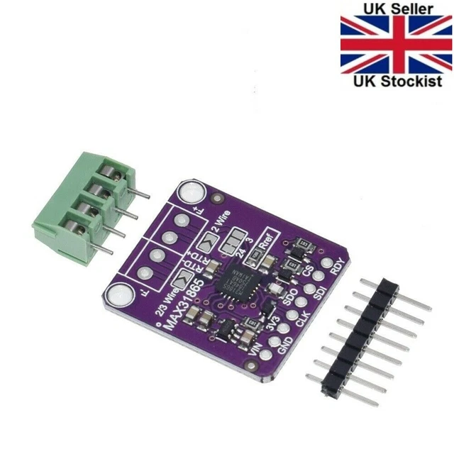 MAX31865 PT100 RTD Thermocouple Temp Sensor Amplifier Module 3.3V 5V ...