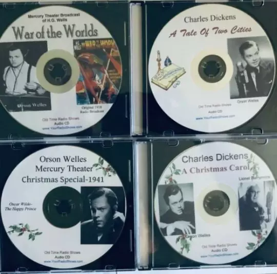 Orson Welles-4 CDs-War Of The Worlds-Christmas Carol-Tale of Two Cities-Mercury