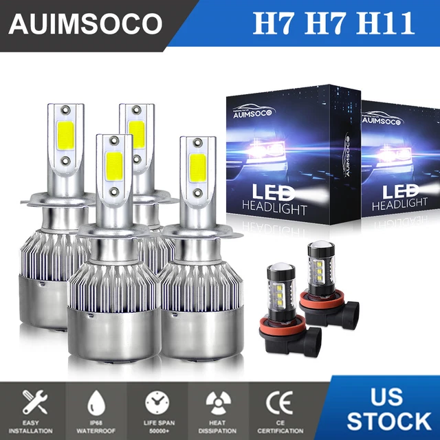 For Dodge	Sprinter 2500 3500 2007-2009 LED Headlights High Low Fog Light Combo