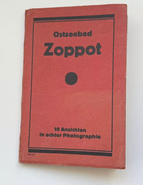 Ansichtskartenheft Zoppot Sopot bei Danzig Gdańsk mit 10 Karten um 1920