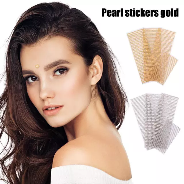 Semicircle Self-adhesive Pearl Sticker Party Nail and Eyebrow Stickers DIY  U7E5