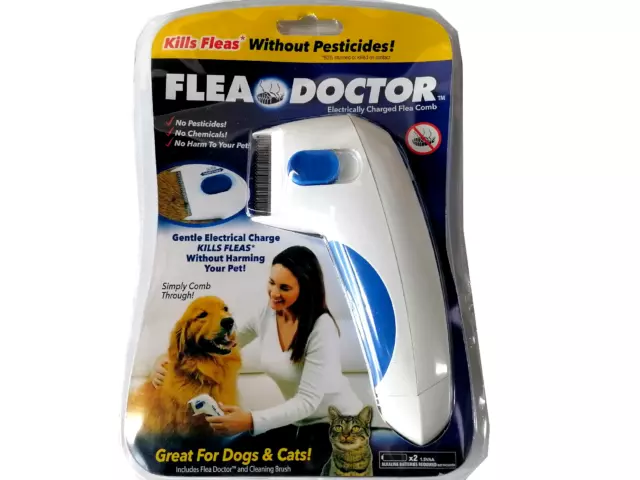 Electric Flea Zapper Lice Remover Hair Comb Brush for Pet Cat Dog Cleaning Tool 3
