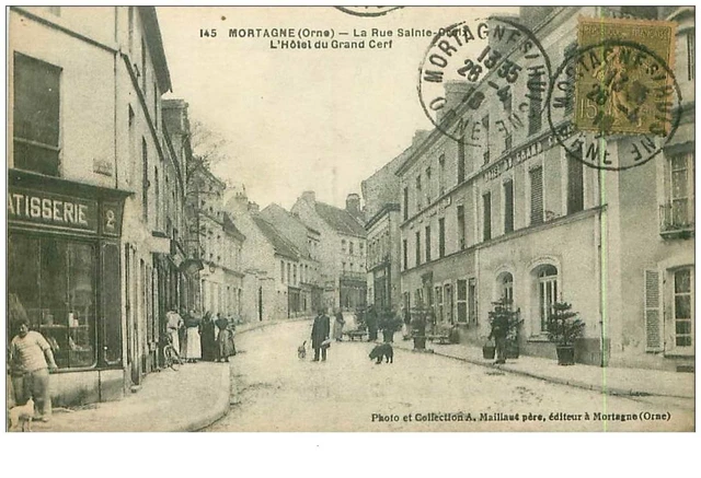 61 . n° 43284 . mortagne.la rue saint...hotel du grand cerf