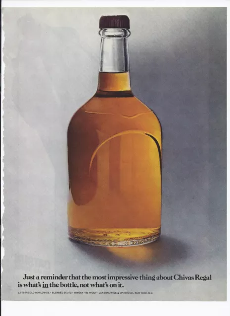 1972 Chivas Regal Scotch Whisky Print Ad Vintage 8.5" x 11"