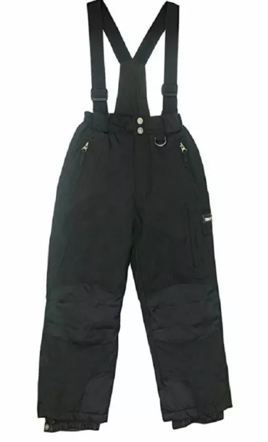 New 32 Degrees Weatherproof Small 7/8 Black Snow Ski Pants Zip Off Suspenders