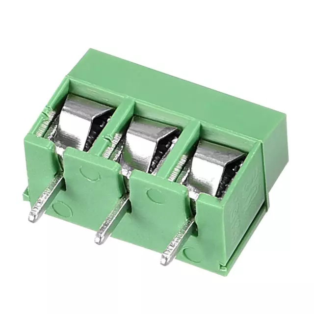 PCB Borne à Vis AC250V 8A 3P 5mm Pas pour Prototype Carte Vert Paquet de 25