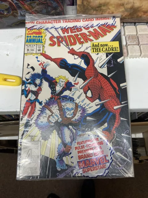 WEB OF SPIDERMAN ANNUAL #9! SEALED w/TRADING CARD! NM- 1993 MARVEL COMICS