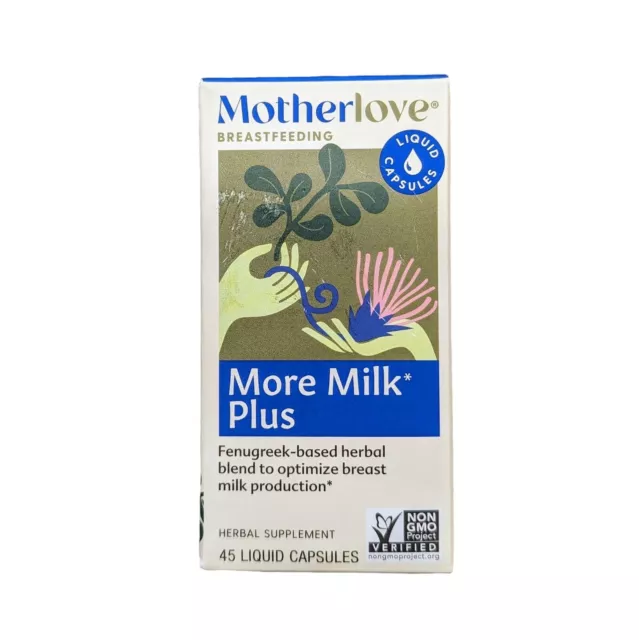 Motherlove More Milk Plus 45 Liquid Capsules NEW Exp 07/27 Lactation Support