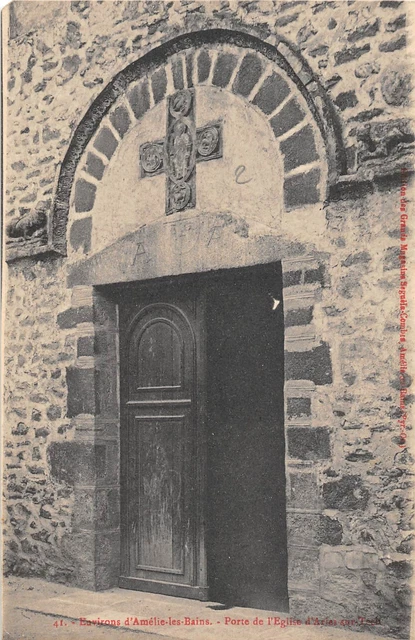 Cpa 66 Env.amelie Church Door Of Arles On Tech
