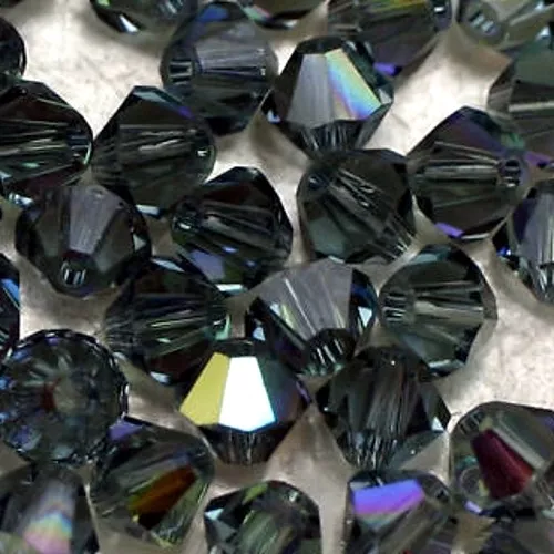 25 Perles Cristal-TOUPIES SWAROVSKI  - INDIAN SAPPHIR AB      4 mm