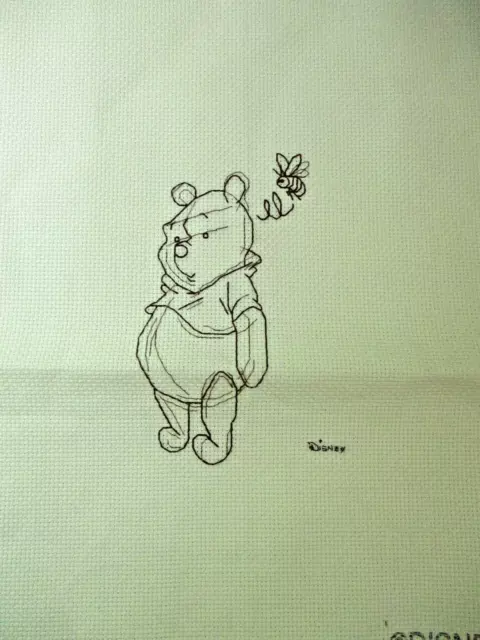 Punto de cruz terminado ~ boceto de Disney de Winnie the Pooh