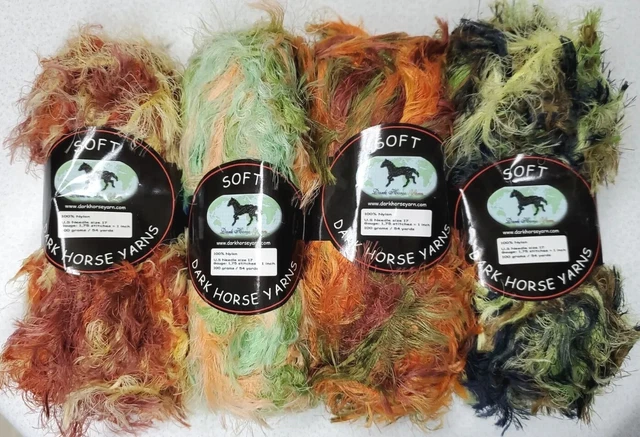 4 Dark Horse Soft Yarn 100 Grams 1 Each Color 109 107 103 102 Lot