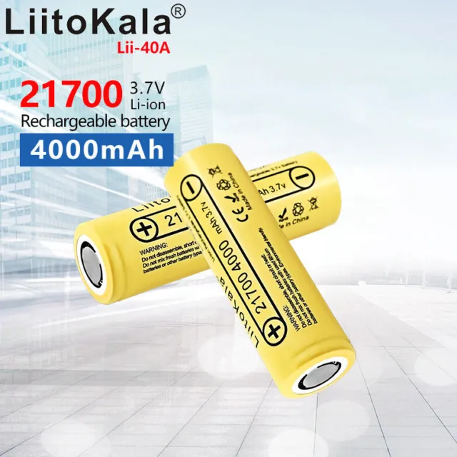 LiitoKala 2Pcs Battery Rechargeable 4Ah 3.7V Batteries DIY Battery Pack