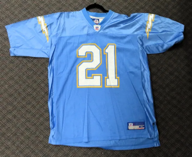 SAN DIEGO CHARGERS #21 Reebok Adult Replica Size XL NFL Jersey   Baby Blue  USED