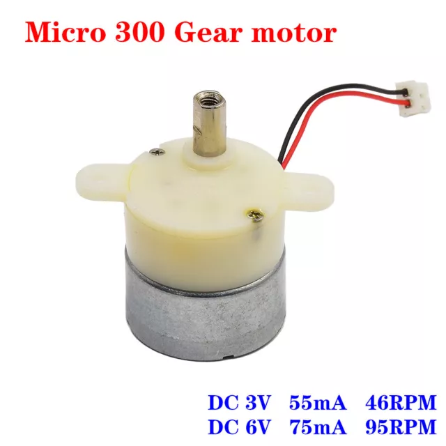 24mm DC 3V 5V 6V 95RPM Slow Speed Micro Mini 300 Mute Worm Gearbox Gear Motor