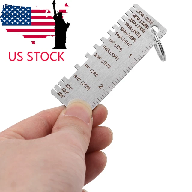 WIRE GAUGE THICKNESS Ruler Measuring Tool Sheet Metal Gage Measurement