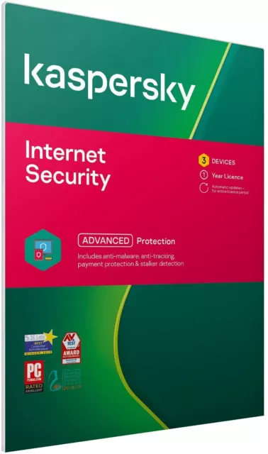 Kaspersky Internet Security 2024 3 Device 1 Year Uk & Eu Sent In The Post