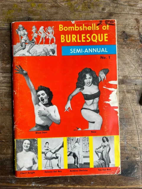 Bombshells Of Burlesque Rare Early 1960s Magazine Blaze Starr Naja Karamuru