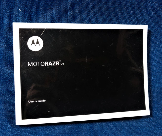 FREE✈SHIP 2008 Motorola MOTORAZR V3 Cellphone 98pp Instructions USER GUIDE Book
