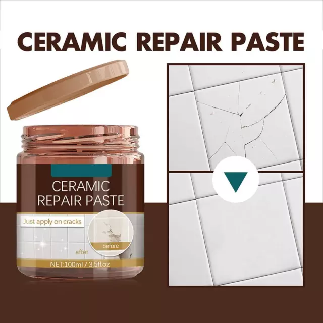 Tile Repair Paste Kit Bathroom Tub Repair Fiberglass Porcelain Ceramic Fix W9T2