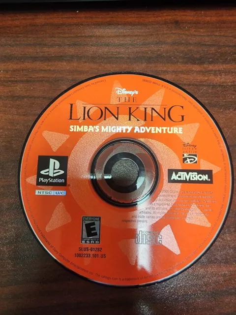 THE LION KING Simba's Mighty Adventure (PlayStation PS1) DISC ONLY # ...