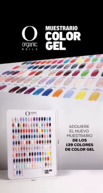 MUESTRARIO DE COLOR GEL organic nails