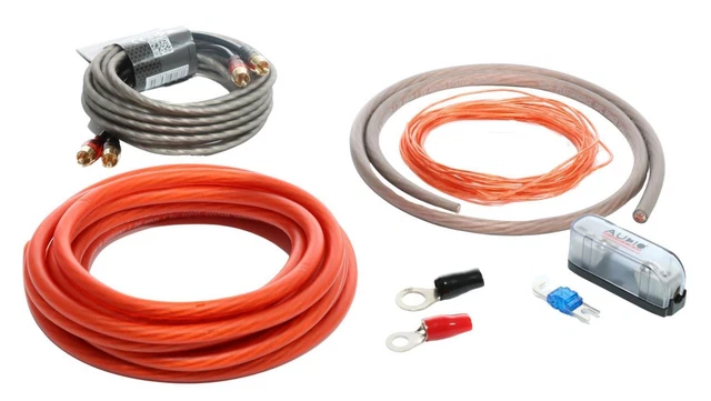 Kit Raccordement Ampli Renegade RX20KIT - Câbles 20 Mm², RCA, 5m, Fusible 60A