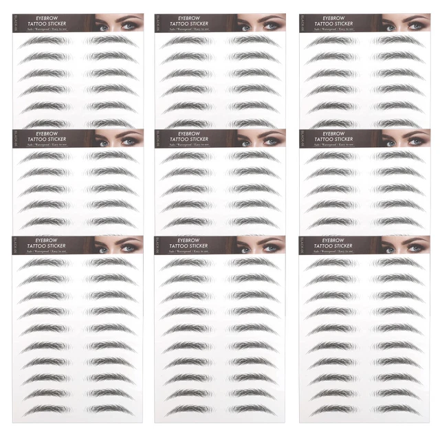 10 pegatinas de cejas ecológicas imitación de cejas 4d pegatinas impermeables