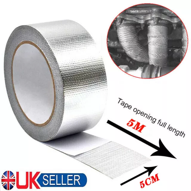 Exhaust Heat Wrap Manifold Downpipe High Temp Bandage Tape 5M*5cm