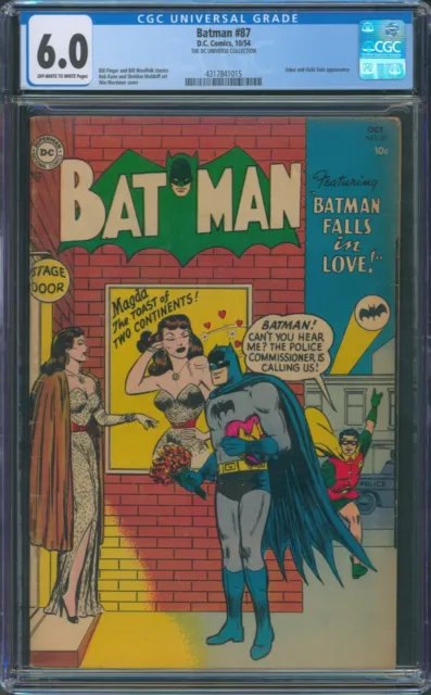 Batman 87 CGC 6.0 - OW/W - Joker and Vickie Vale appearance - DC Universe Coll