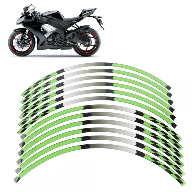 17" Rim Stripes Wheel Tape Sticker Decals For KAWASAKI NINJA 1000/R/SX 250/R