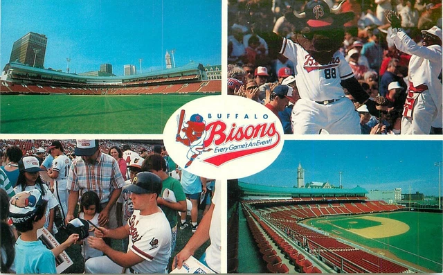 Postcard New York Buffalo 1960s Baseball Pilot Field Bongi 22-13014