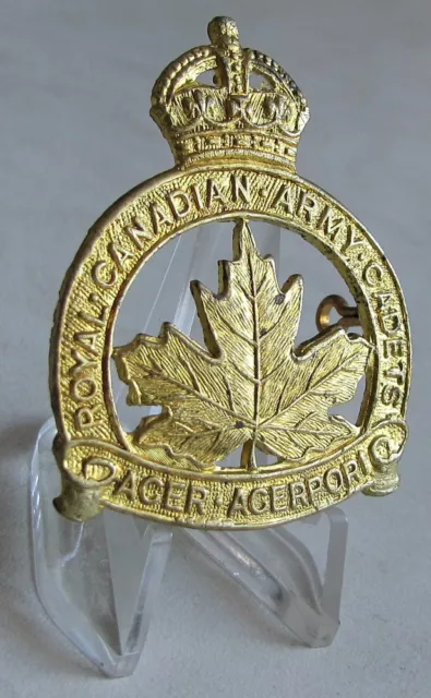 Royal Canadian Army Cadet Cap Badge King Crown WWII WW2