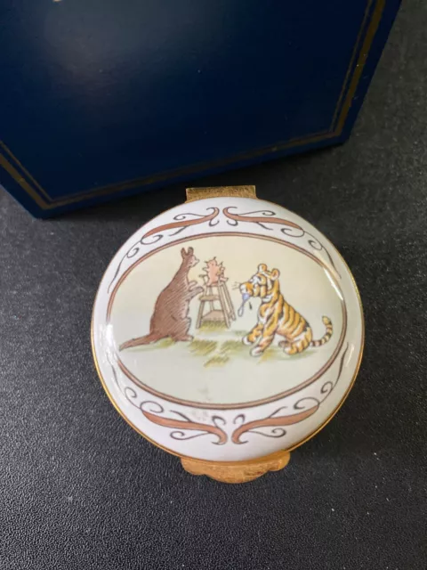 CRUMMLES ENAMEL BOX POOH'S KANGA/ROO/TIGGER ~ 1 3/4" Round CRUMMLES ENAMEL BOX POOH'S KANGA/ROO/TIGGER ~ 1 3/4" Round