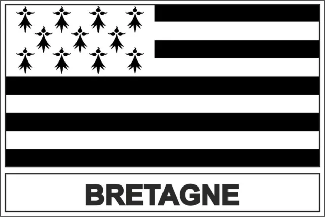 Sticker et autocollant drapeau breton dechiré