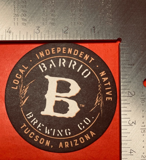 Barrio Brewing Tucson Arizona 4 Inch Round Beer Coaster Rare Vintage