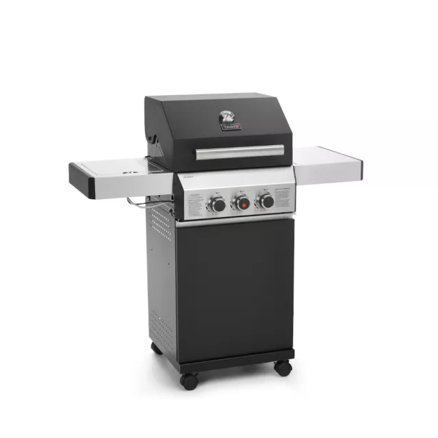 TAINO BLACK 2+1 Gasgrill Seitenbrenner 2 Brenner Sear-Zone BBQ Piezozündung Matt