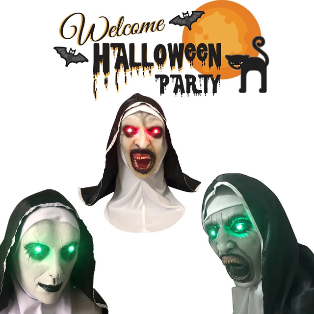 SCARY NUN FULL Face Halloween Latex Mask Costume Creepy Party Cosplay