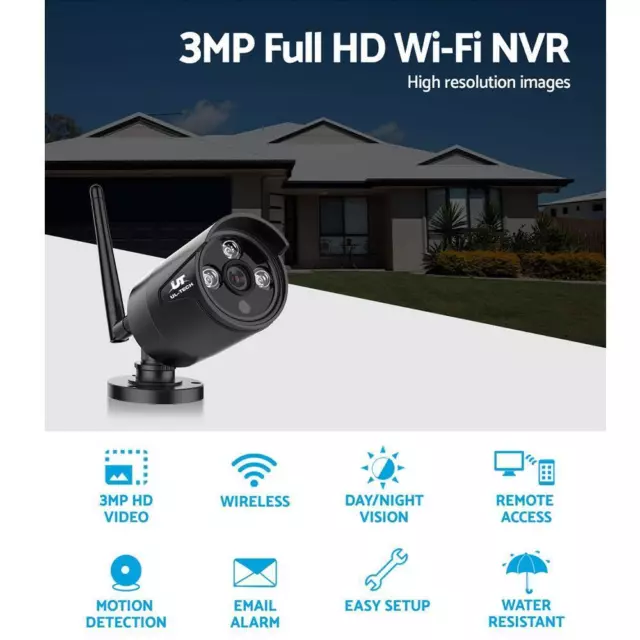 RETURNs UL-tech CCTV System Camera Wireless Set For DVR Outdoor 3MP Long Range D 2