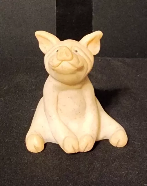 VINTAGE Quarry Critters "PETUNIA" The Pig Figurine Second Nature Design 2000